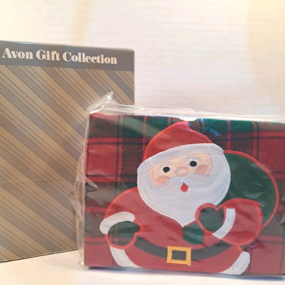 Vintage Avon Santa Claus Holiday Christmas Stocking New Old Stock Sealed